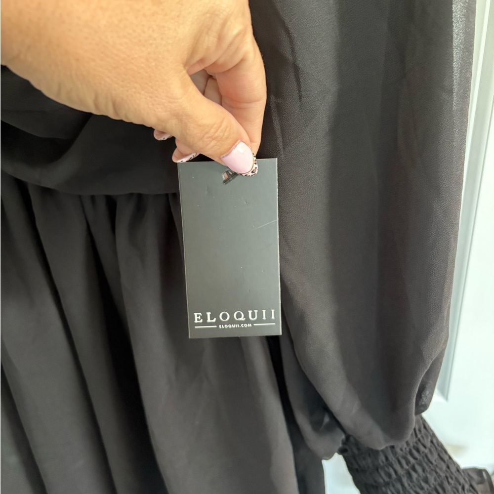 Eloquii Black Long Sleeve Dress - Picture 4 of 7